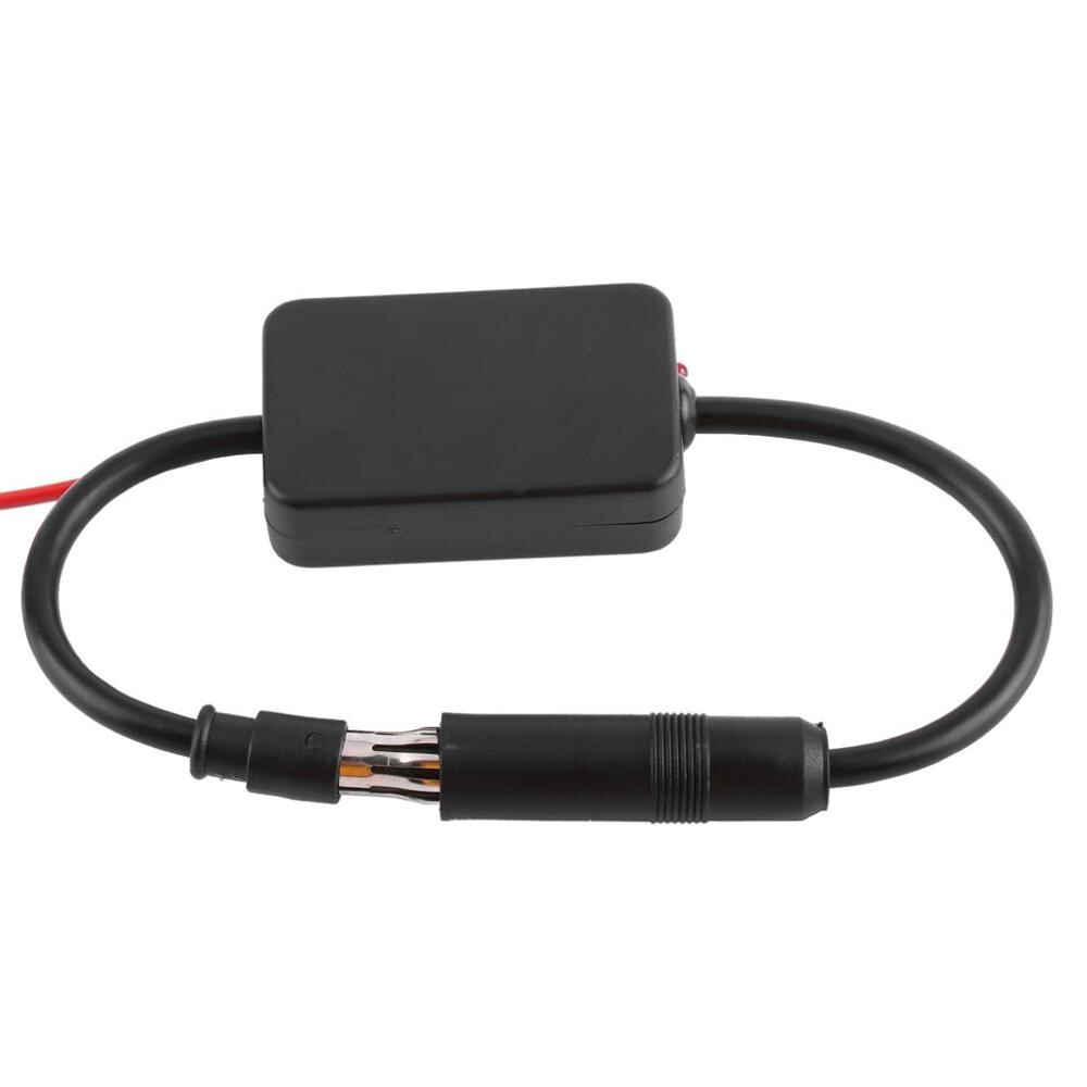 12V Car Automobile Radio Signal Amplifier ANT-208 Auto Vehicles FM Aerial Booster For Enhancing Signals Black