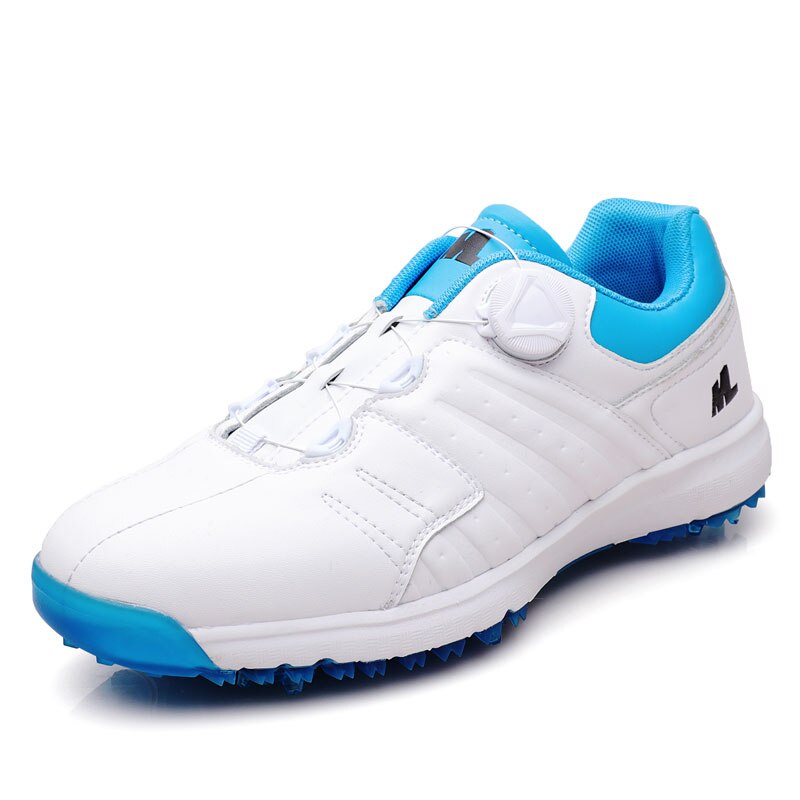 Waterproof Golf Shoes Men Outdoor Grass Walking Shoes for Golfer White Anti Slip Training Golf Sneakers Men Athletic Shoes: LanSe / 6.5