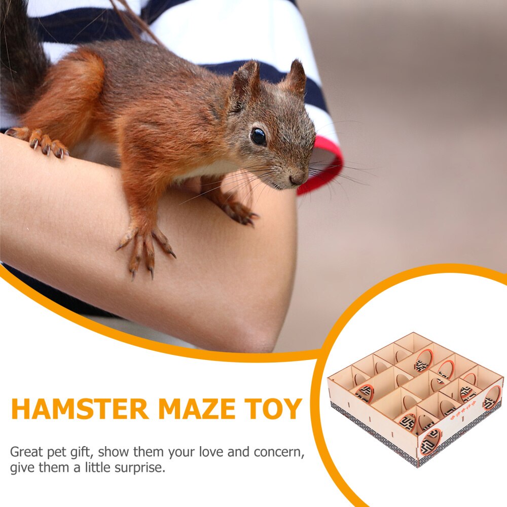 Wooden Maze Tunnel Small Pet Animals Hamster Wooden Maze Tunnel Pet Activity Sport Toys for Mice Dwarf Hamster