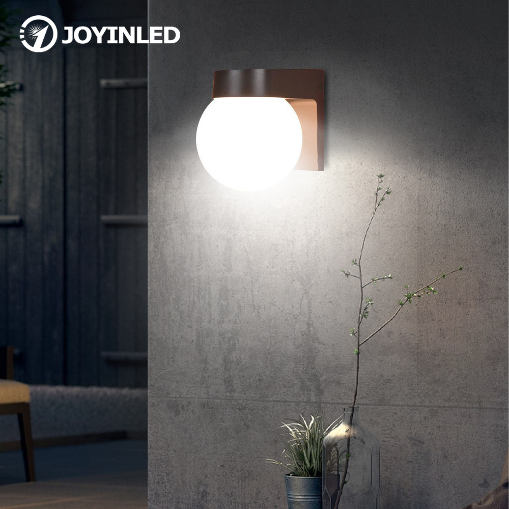 Wandlamp Voor Eetkamer Woonkamer Decoratie Led Pc Basis Melkachtig Wit Acryl Schaduw Bolvormige Buitenlamp Verlichting