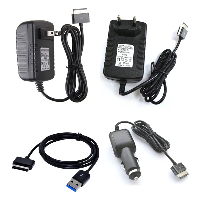 1pcs USB/Auto/AC Muur Tablet Oplader Travel Adapter Transformator Voor Asus 15V1.2A 18W Eee Pad TF700 TF300T TF300 TF201 TF101 SL101