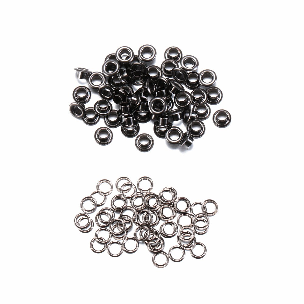 Juego de 50 botones de ojal redondos de Metal, ojales, hebilla de cinturón de cuero, hebillas de remache artesanales, zapatos de bebé, accesorios de costura de ropa