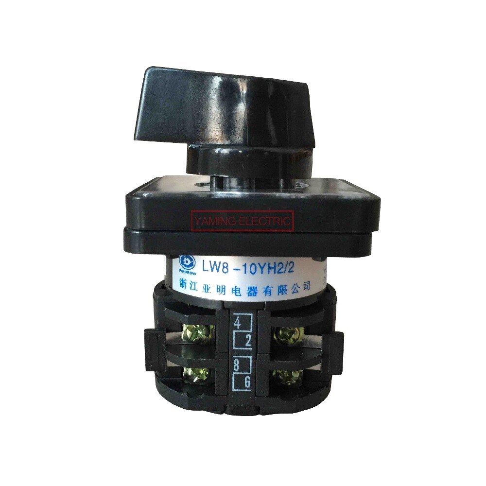 Yaming electric LW8-10YH2/2 10A 380V Universal Changeover Combination Switch Panel Mount 4 position voltage convert