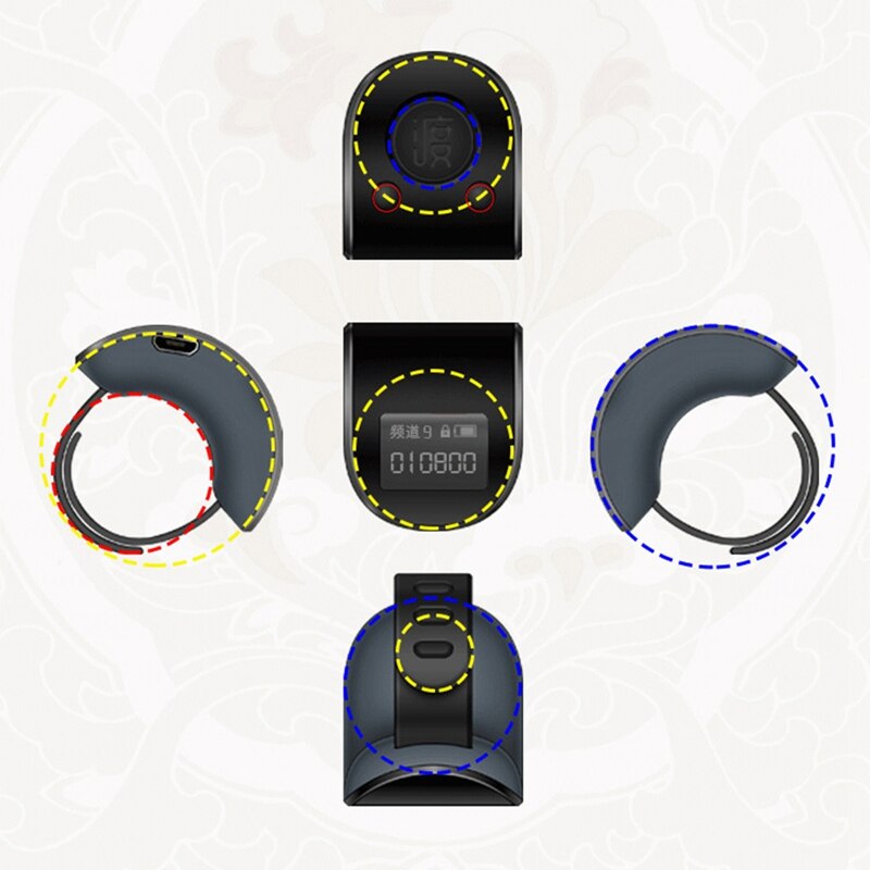 Mini-digital-lcd-fingerring-handzähler, 6- stellig, wiederaufladbar, klicker