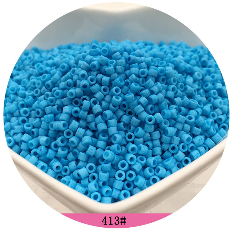 365 pièces 2mm japon couleur mate perles de verre 10/0 givré perles d'espacement en vrac pour la fabrication de bijoux breloques à assembler soi-même accessoires de couture: Rose chaud