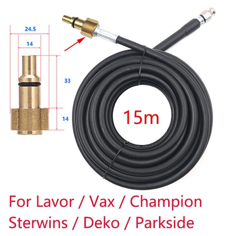 6m 10m 15m 20 meters 160bar Sewer Drain Water Cleaning Hose For Lavor
