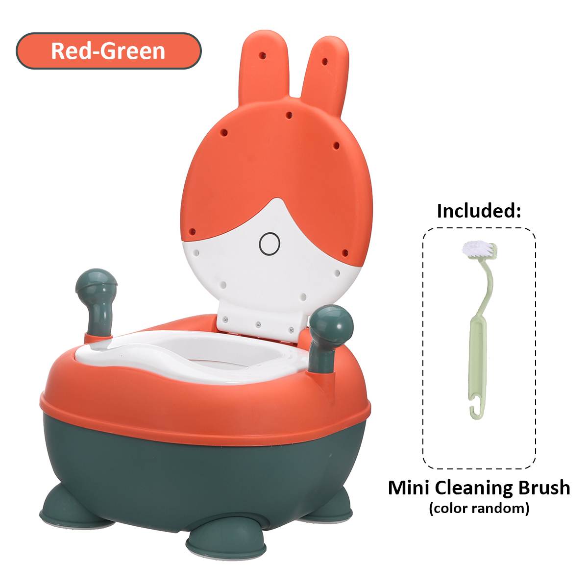 Portable Kids Baby Toilet Children Potty Training Seat Removable Non-slip Toddler Kids Potty Chair Multifunctional Toilet Potty: Red