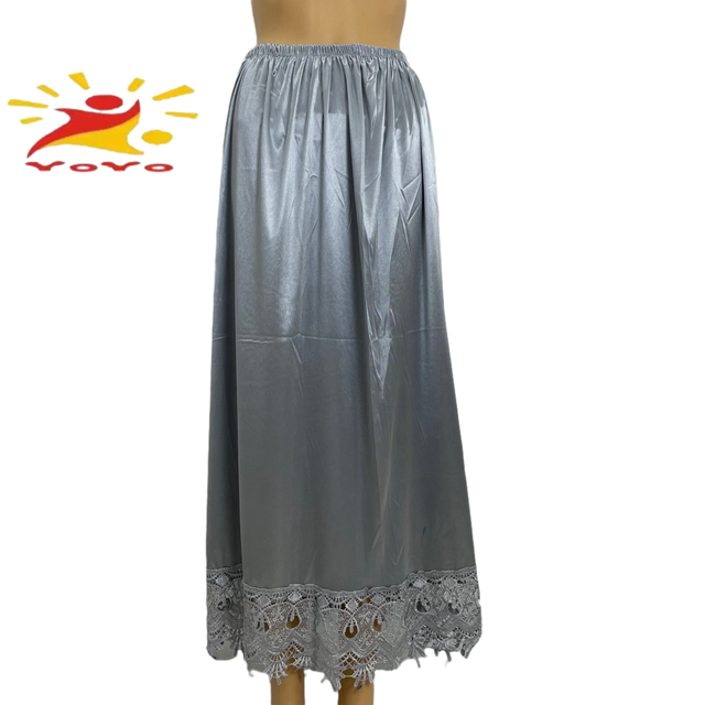 Jupon demi-long en dentelle pour femmes, , sous-jupe, dentelle, vêtements d&#39;intérieur, robe courte, jupon, HB122