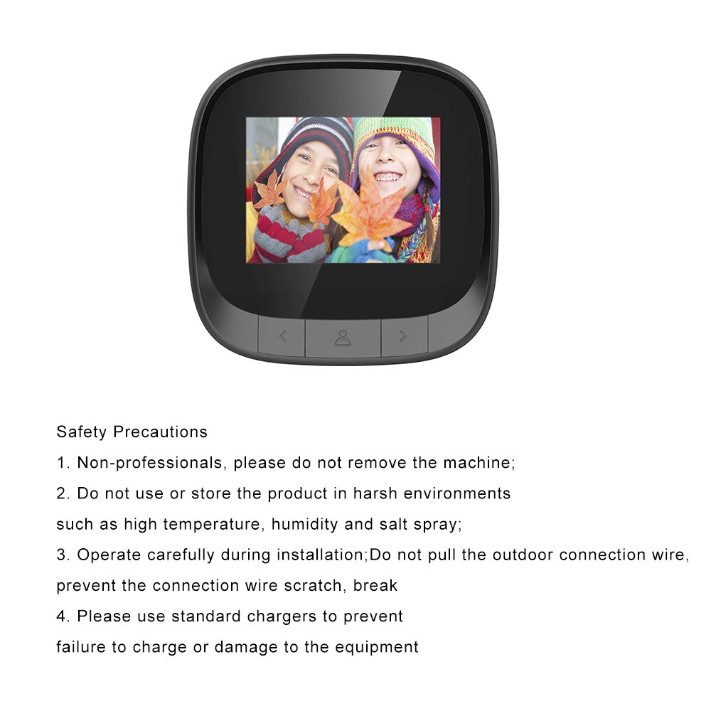 Elektronische Deur Kijker 2.4-Inch Digitale Camera Deurbel Kijkgaatje Viewer Deur Eye Veiligheid Bescherming Accessoires