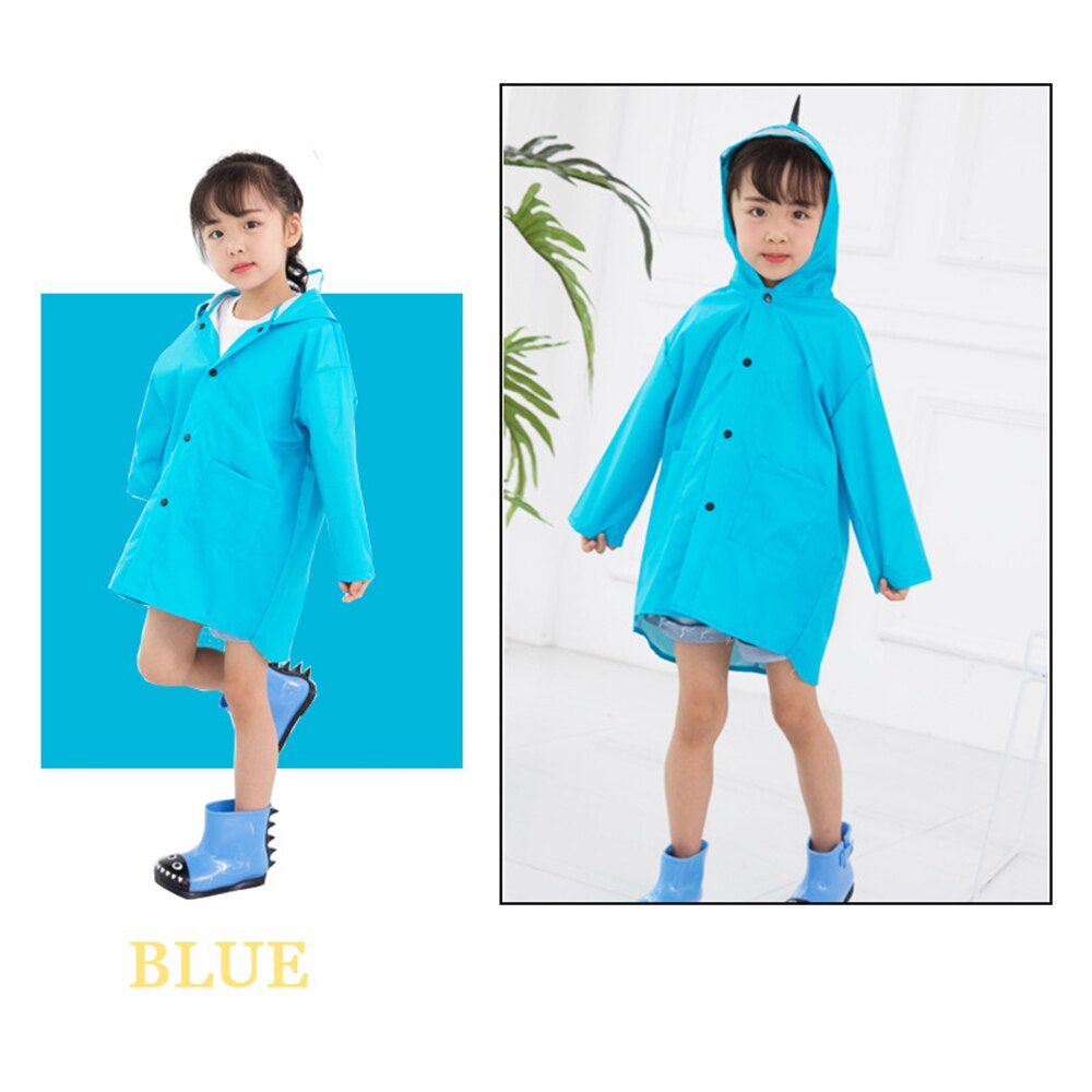 3 Colors Cute Small Dinosaur Waterproof Polyester Rain Coat Body Cover Boy Children Girls Kindergarten Student Kids Raincoat