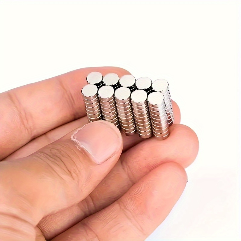 100 Uds. Imanes redondos de 6x2mm, adecuados para almacenes, pesca, ciencia, almacenamiento de herramientas, laboratorios, gabinetes de almacenamiento, edificios,