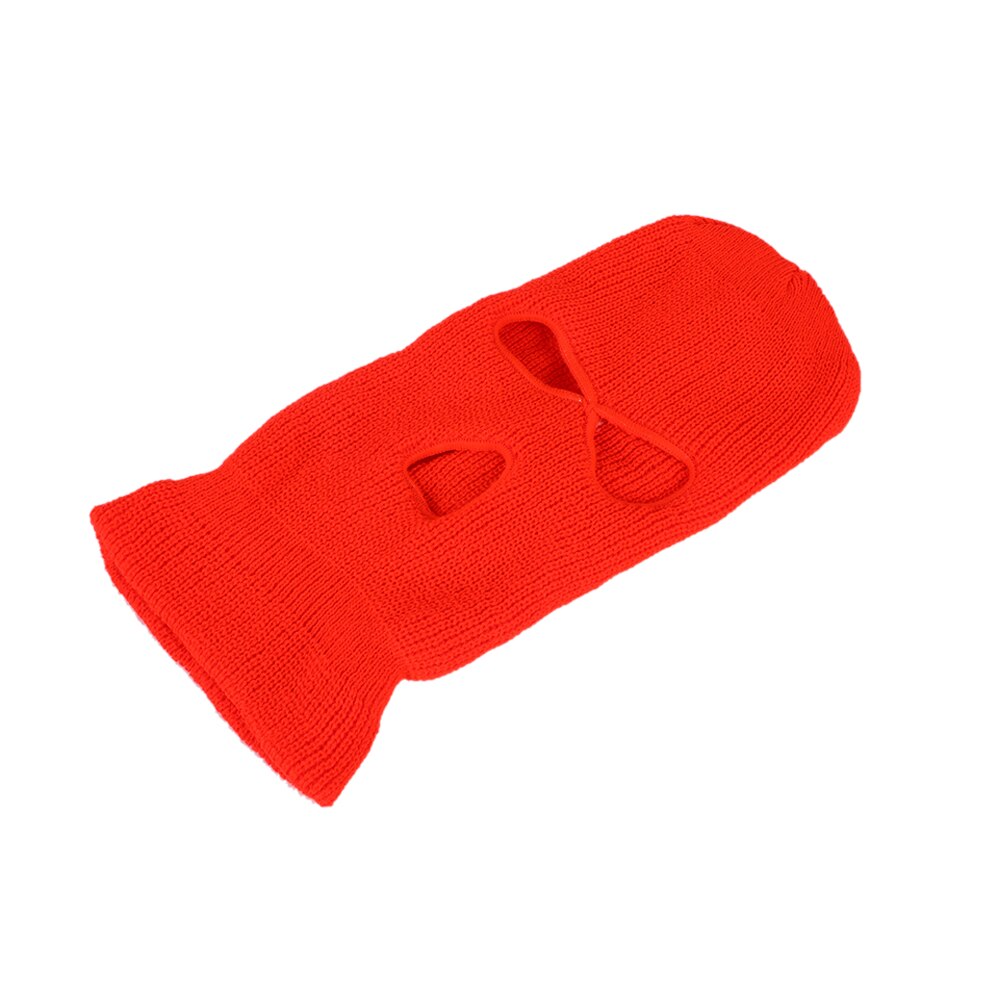 Ski Mask Knitted Face Cover Winter Balaclava Full Face Mask for Winter Outdoor Sports CS Winter Three 3 Hole Balaclava Knit Hat: 9