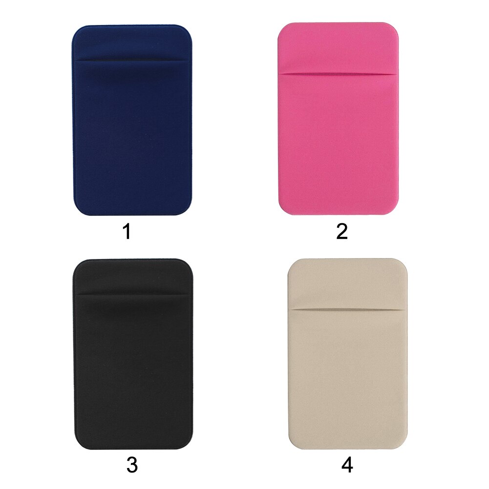 Etui Mini universel adhésif téléphone dos mince poche collante porte-carte de crédit pochette amovible portefeuille fermement coller pratique