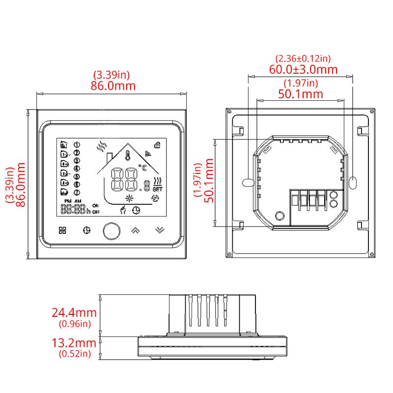WiFi Clever Thermostat Temperatur Regler für Wasser/Elektrische boden Heizung Wasser/Gas Kessel Fernbedienung/Stimme Kontrolle Alexa tuya
