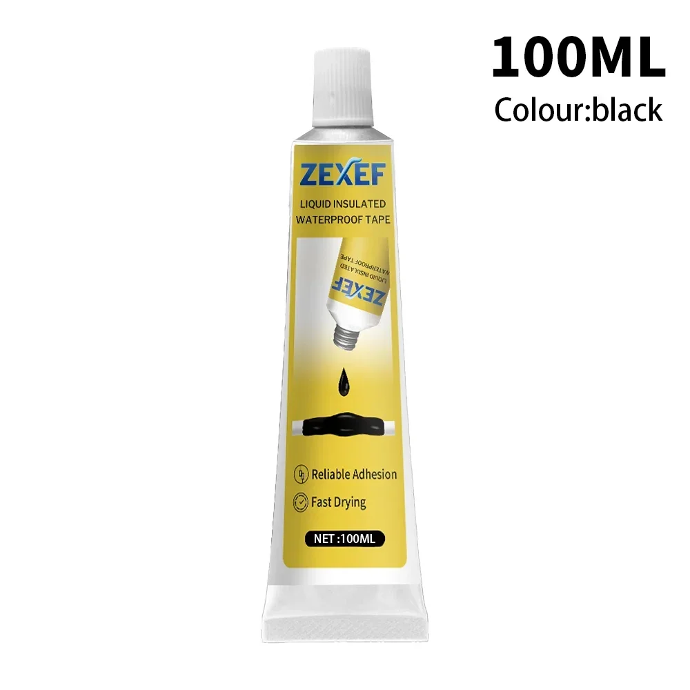 50/100ml flytande eltejp vattentät isoleringstejp fixeringslim för kabelanvändning isoleringspasta tätningsmedel hemledningsreparation: Blå
