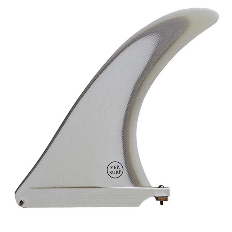 Yep.Surf Surf Longboard Fins Fiberglass 9 Inch YepSurf Fin Surfboard Fin Single Fins: white