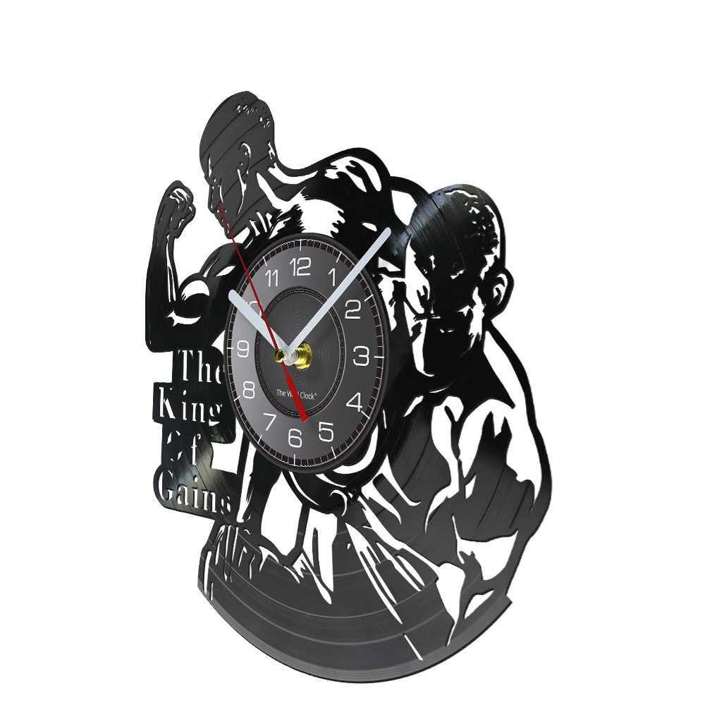 Horloge murale d&#39;entraînement en vinyle, décor de salle de sport, de Garage, de musculation, pour culturistes, de Fitness