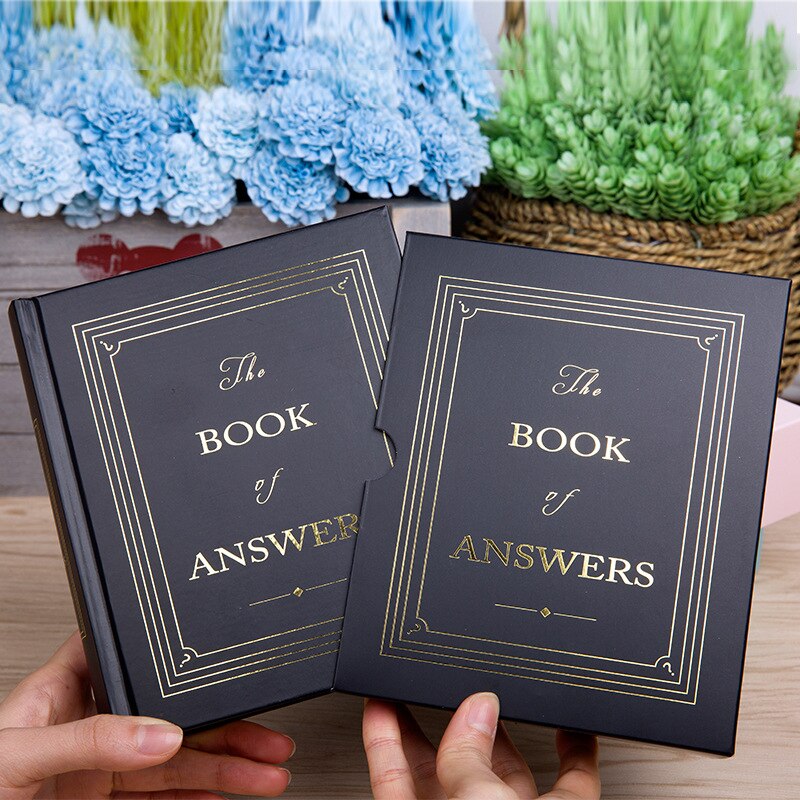 "Answers Book"Big Hard Cover Journal Diary Blank Papers Notebook Study Working Journal Pocket Memo Stationery