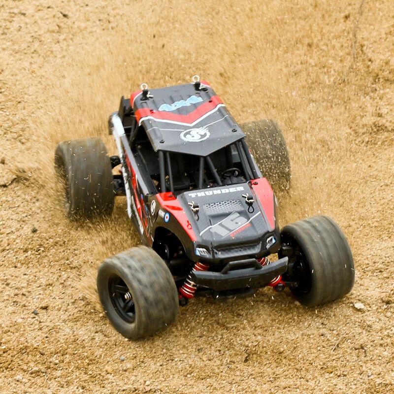 40+MPH 1/12 Scale RC Car 2.4G 4WD High Speed Fast Remote Controlled Large TRACK: red