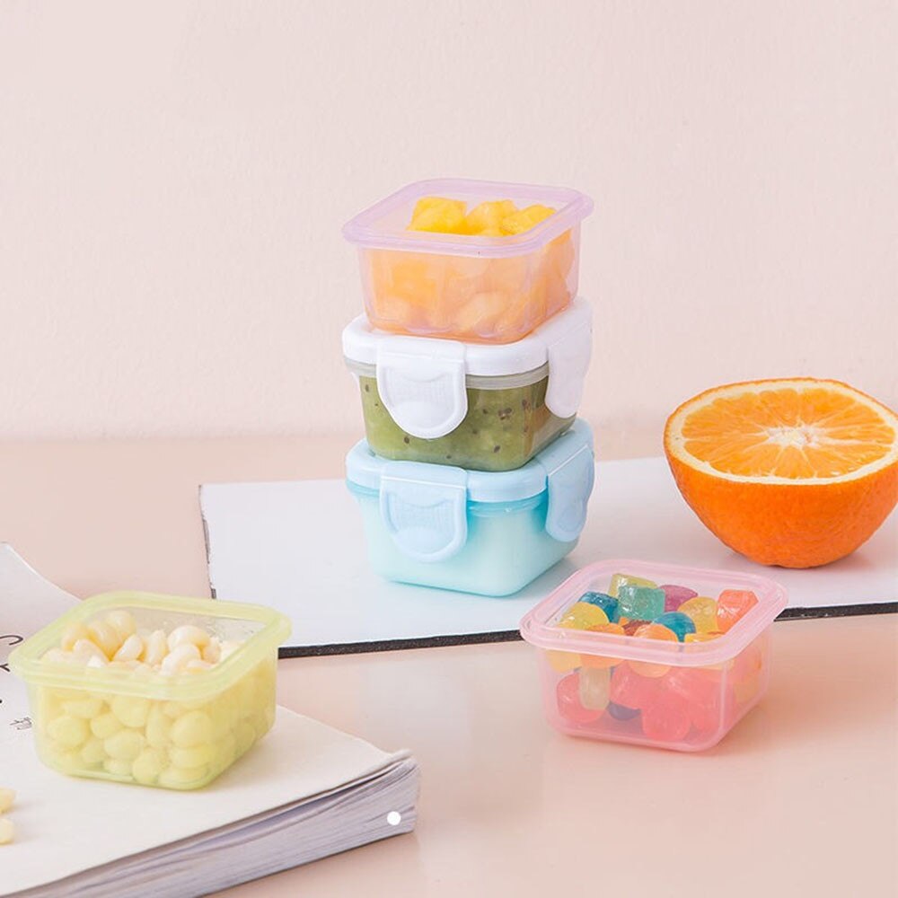 Mini cajas selladas de aliño de alimentos de grado alimenticio, cajas de anzuelos de pescado de cebo, Caja de almacenaje para medicina, organizador de joyería
