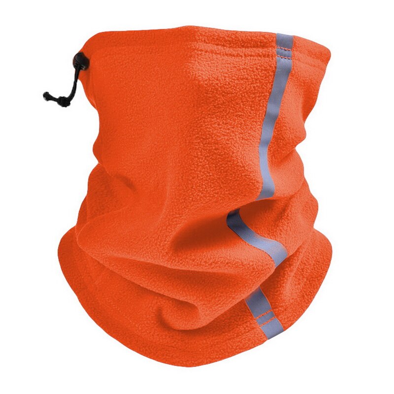 Cache-nez réfléchissant pour hommes et femmes, Bandana d&#39;hiver, randonnée, Ski, cache-cou, cyclisme, Tube de vélo, écharpe thermique, demi-masque de sport: Orange