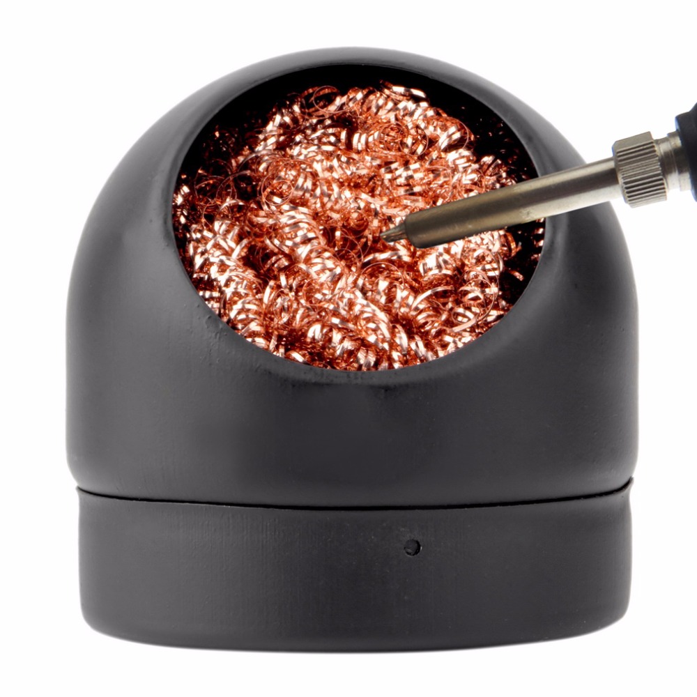 Lead Free Solder Tip Cleaner Tool Welding Soldering Solder Iron Tip Cleaner Cleaning Steel Wire With Stand Set