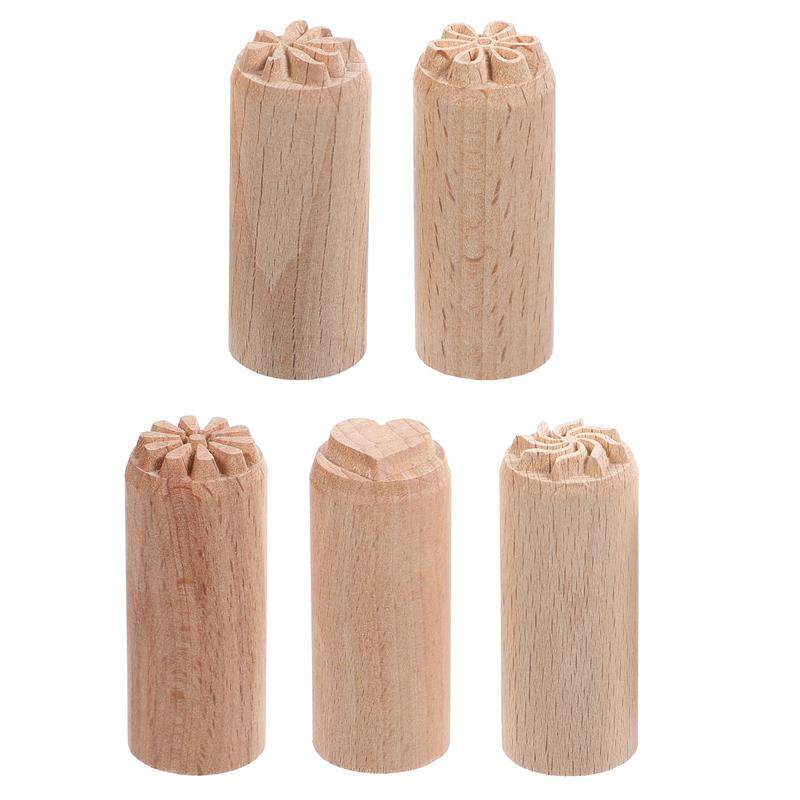7/5 Pcs Wooden Clay Pottery Stamp Pottery Tool Wood Block Stamp Clay Decorative Stamp DIY Crafts Ideal: 5pcs