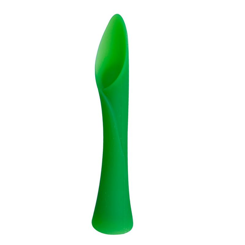 Zuigeling Rijst Plakken Training Soft-Tip Lepel Bamboe Blad Tand Gel Lepel Bijtring Voor Baby Led Spenen Tailored Silicone lepel: B