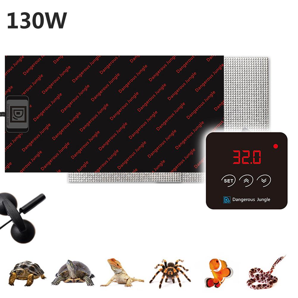 Temperatuurregeling Reptiel Verwarming Pad Fokken Doos Verwarming Pad Waterdicht Warme Verwarming Pad Voor Turtles Snake Lizard Hamste: 130W