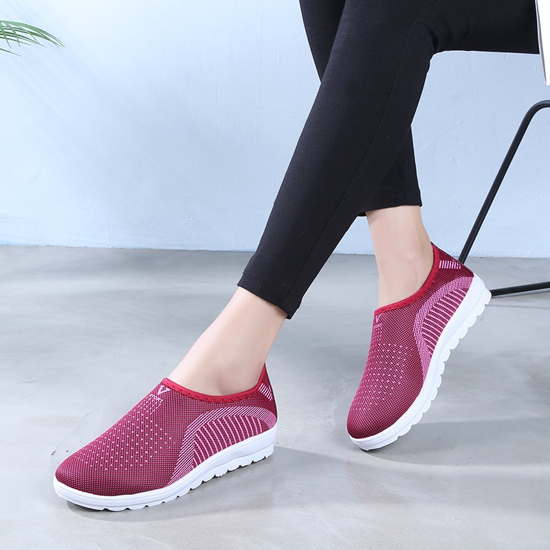 Factory outlet åndbar mor slip-on sko kvinde billig udendørs sneakers kvinder flade sko kvinder damer sommer loafers