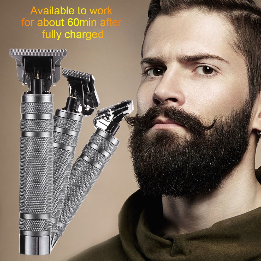 Kemei elektrische tondeuse volledig van metaal, snoerloze tondeuse, haarmodellering, baardtrimmer