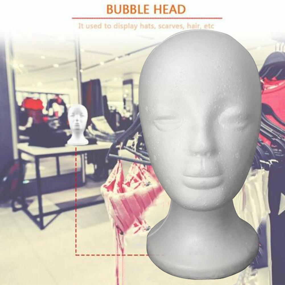 Foam Mannequin Head Female Male Dummy Head Model Hat Display Props Bubble Head Wig Mannequin Glasses A2K6