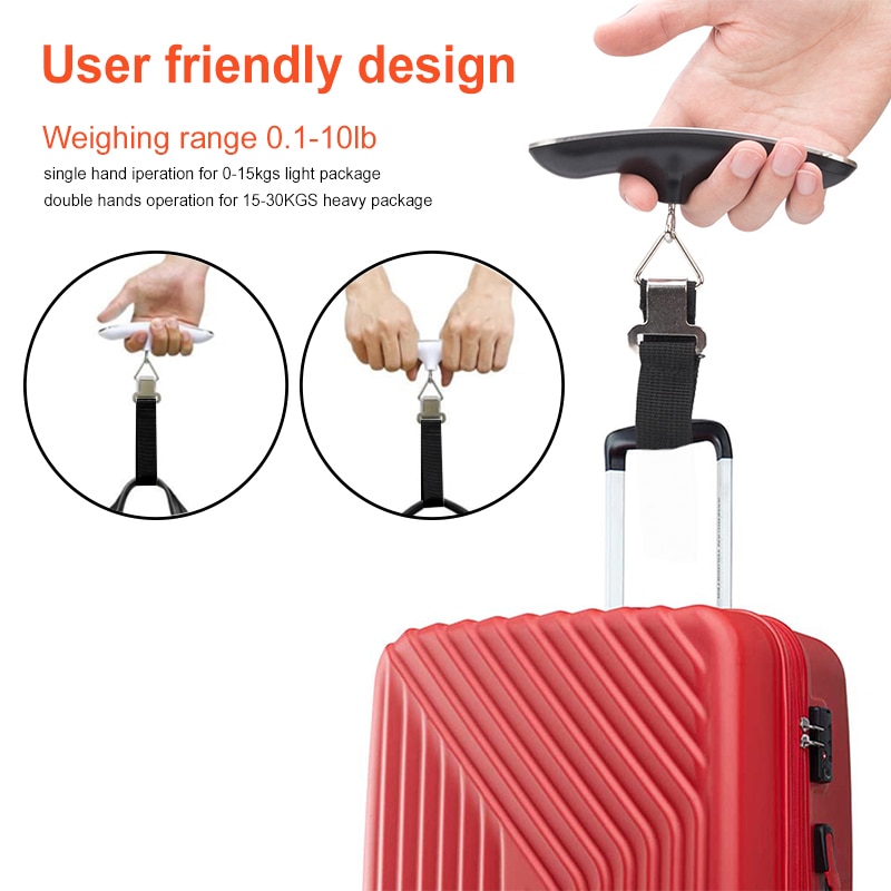 Mano 50Kg/50g Balanza de equipaje electrónica Digital LCD portátil de viaje maleta bolsa báscula colgante Balanza de peso