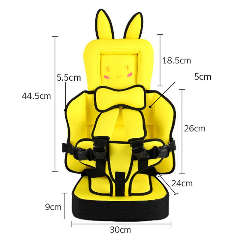 Portable Child Safety Seat Removable and Washable Baby Safety Seat With Belt Safe Child Sitting Chair Cushion