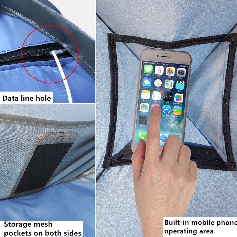 Appui-tête de couchage, masque pour les yeux, tente, pare-soleil, pare-vent, hydratant, déflecteur de climatisation, Portable, pliable, pour la plage