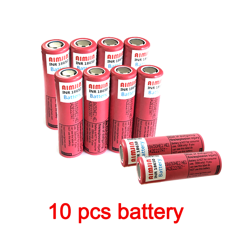 Bateria recarregável do Lítio-íon, brinquedo do computador, fã, portátil, lâmpadas, banco do poder, lanterna, etc., 18650HE2, 3.7V, 2500mAh: ROXO