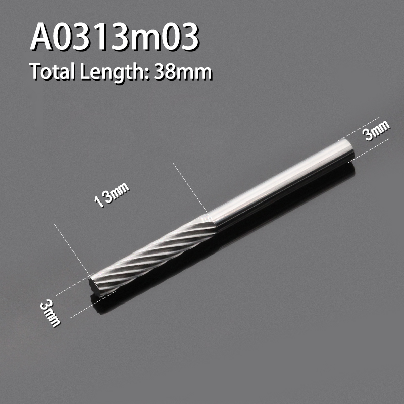 Cylindrical Rotary File 1pcs Single Slot Carbide Alloy Milling Cutter Column Type Wood Carving Electric Rotary Grinding Head: Beige