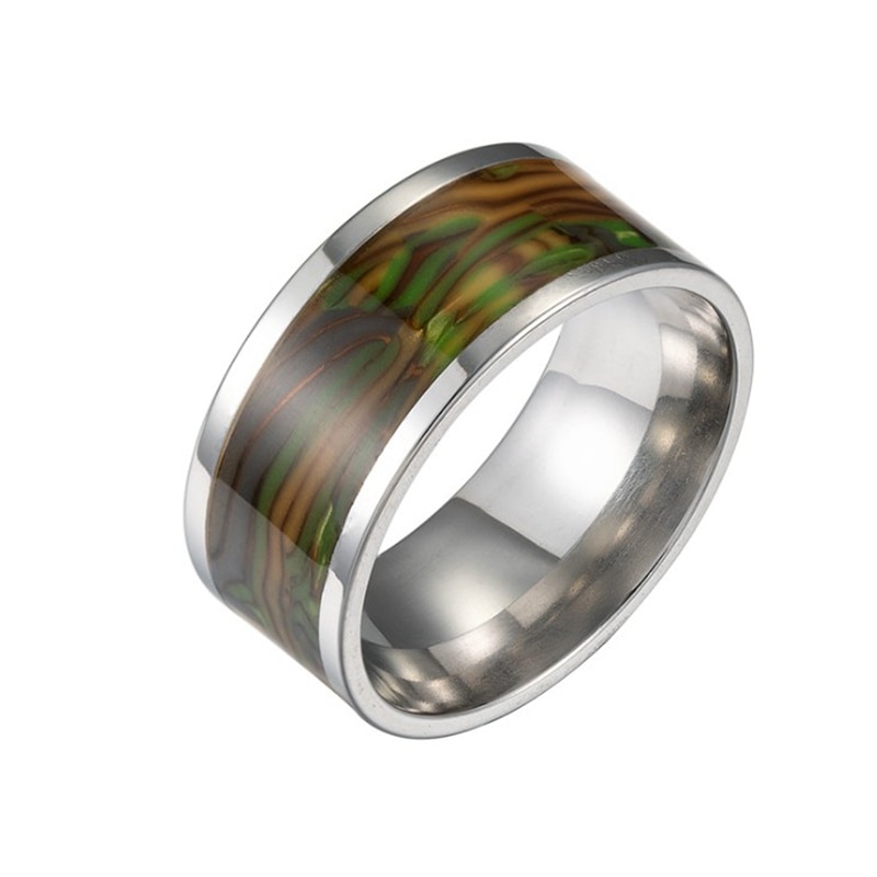 10Mm Tungsten Carbide Ring Abalone Shell Wedding Ring, Mannen Comfortabele Fit Maat 7 Tot 11