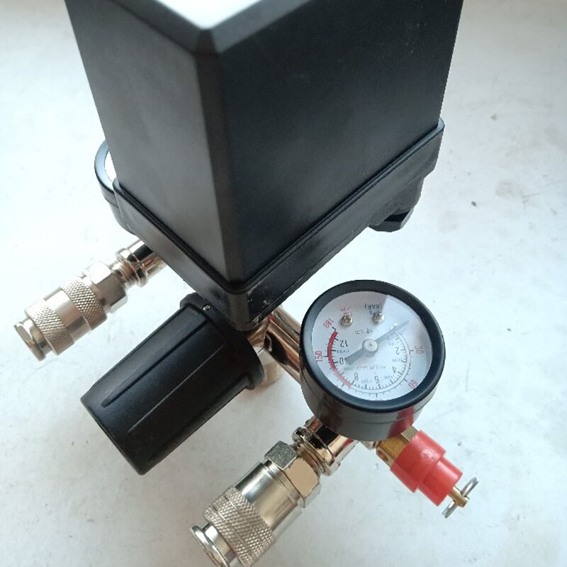 380V AC Regulator Duty Air Compressor Pump Pressure Control Switch Air Pump Control Valve 7.25-125 PSI with Gauge