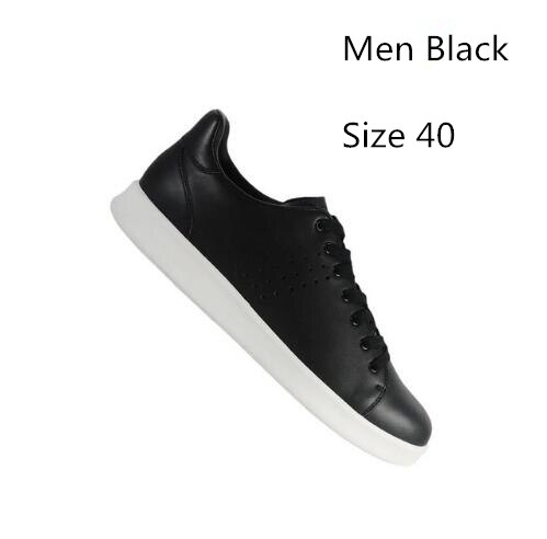 Xiaomi Original FreeTie Leather Skateboard Shoes Comfortable Anti-slip Leisure Support Xiaomi Mijia Smart Chip: Men Black 40