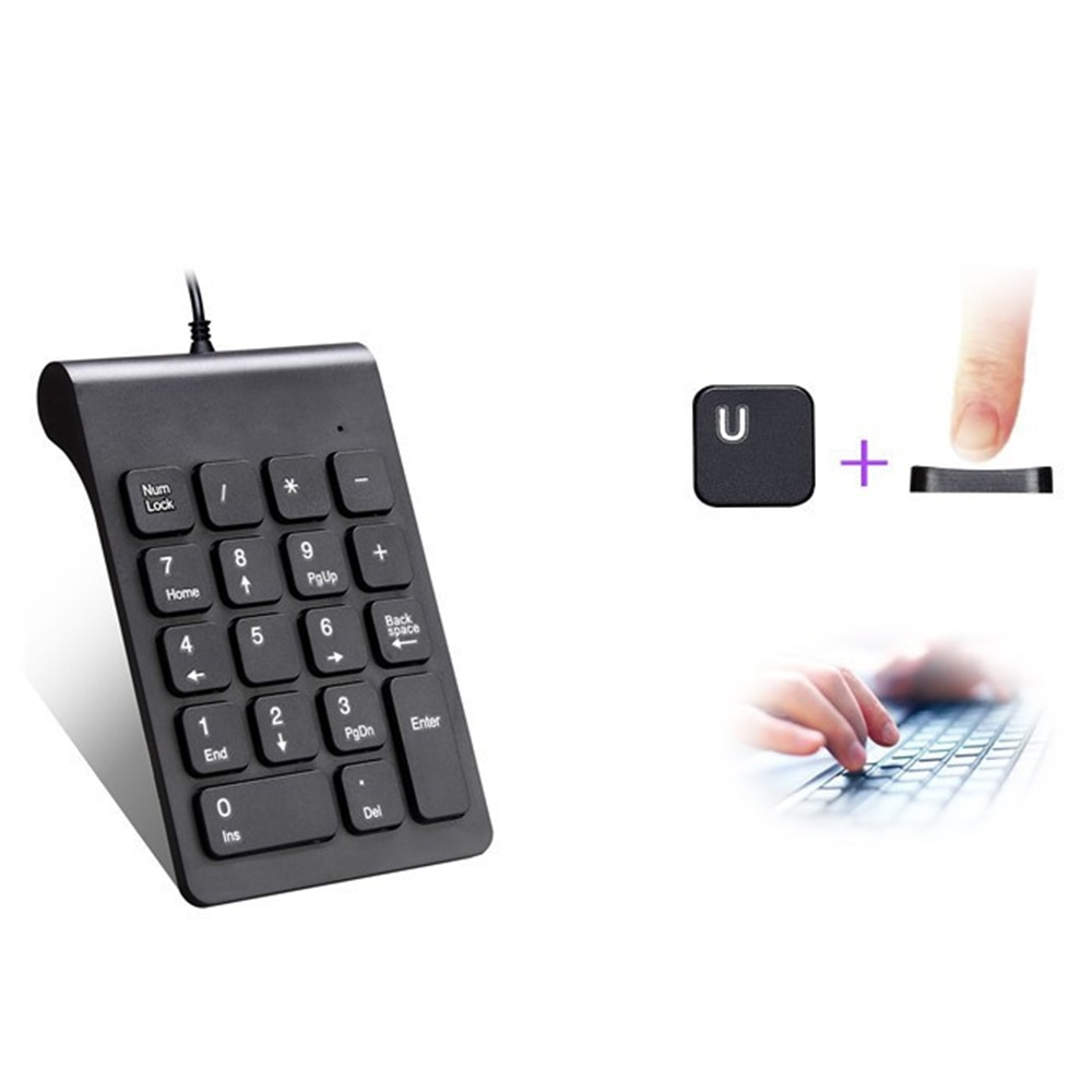 Usb Wired Nummer Numeriek Keypad 18 Key Digitale Toetsenbord Gratis Standaard