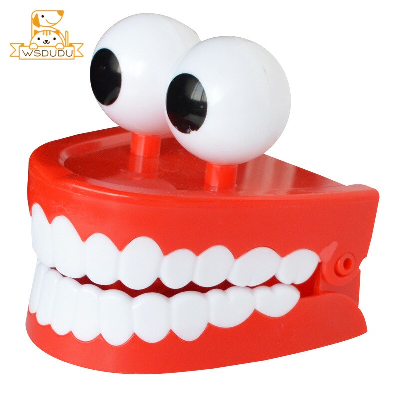 Wind Up Spring Teeth Sexy Mouth Move Clockwork Funny Toys Cute Cartoon Jokes Educational Fun Tooth Dolls For Children Kids