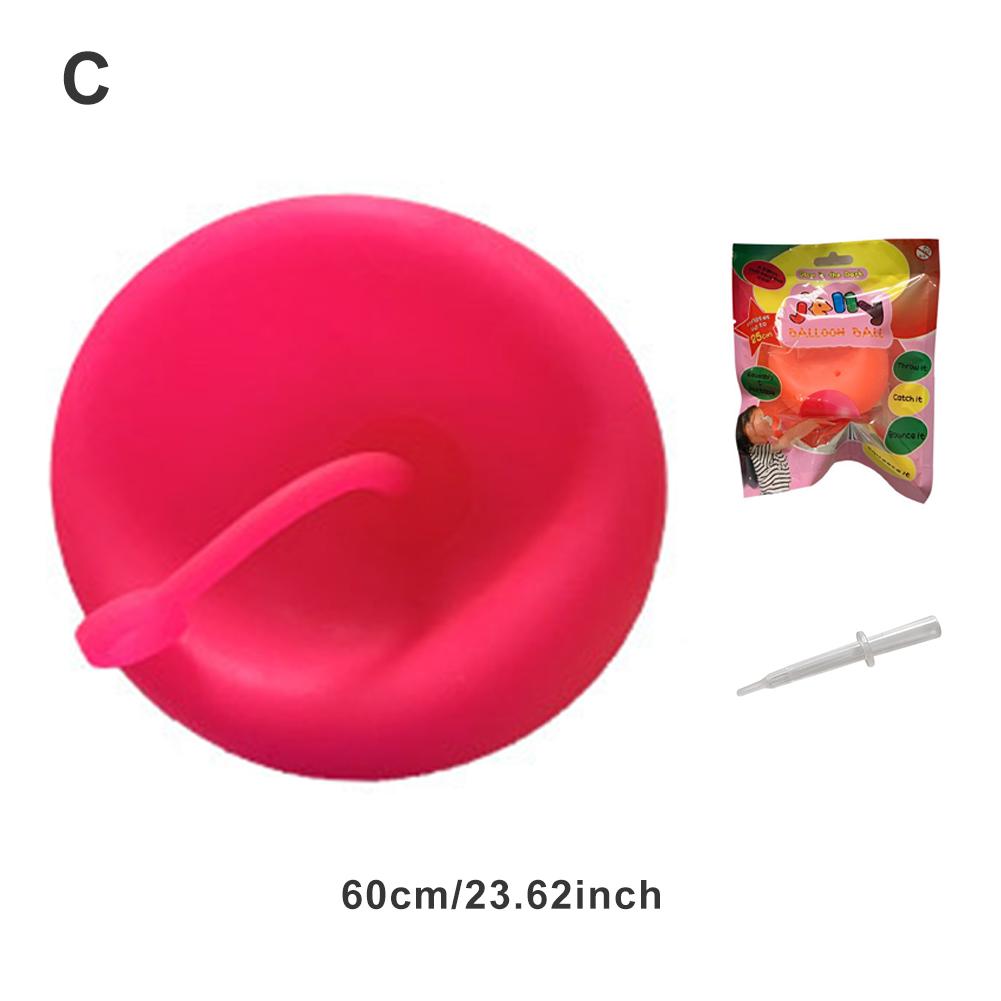 Juguetes inflables de burbujas globo transparente para actividades al aire libre de los niños TPR globo que sopla accesorios de la piscina: Red 60cm