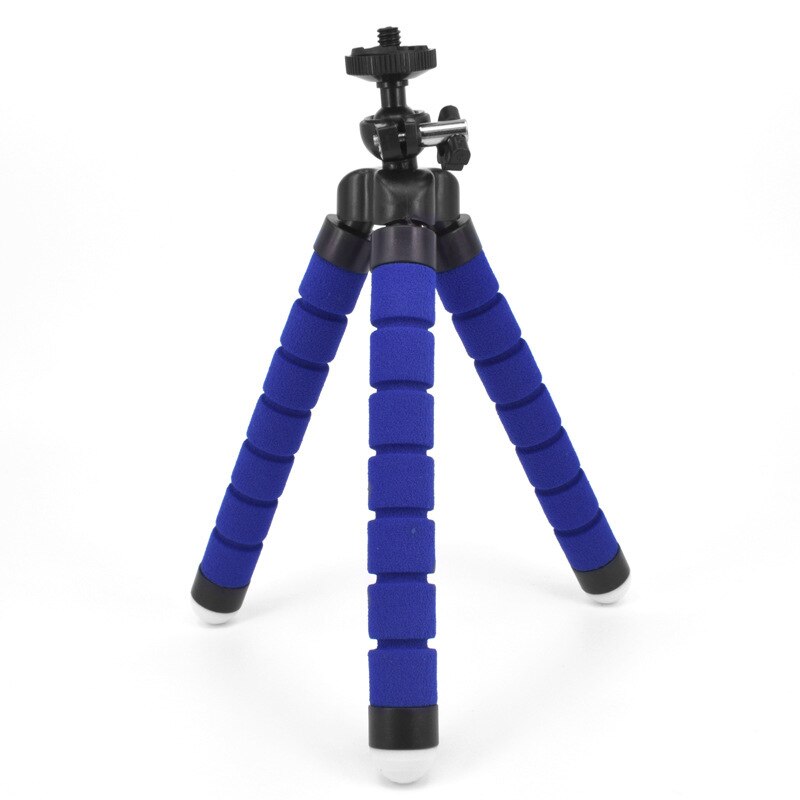 Mini trépied de caméra et projecteur pour iPhone YG300 J15, support de téléphone Flexible en éponge poulpe: Bleu