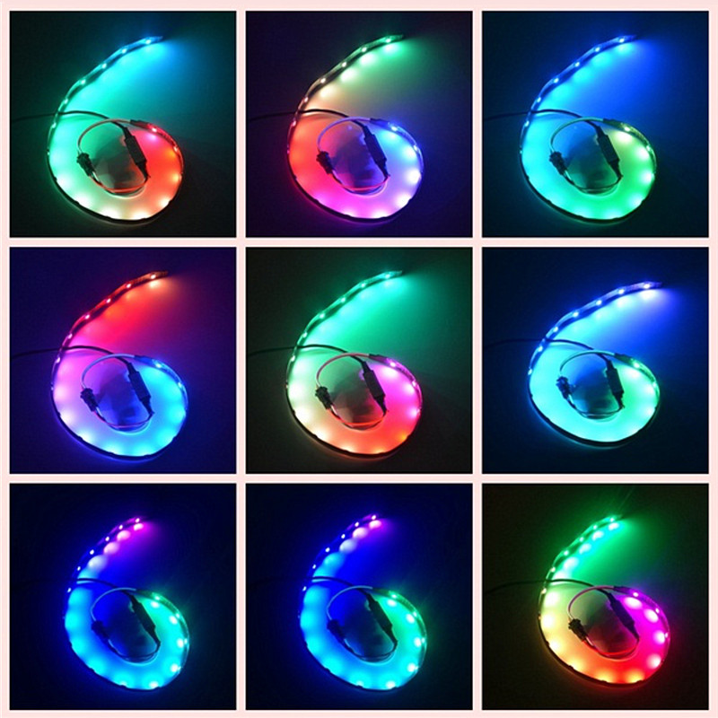 Regulador de Control de 3 botones USB para módulo de luz de 5V 3pin WS2812 RGB 5050 tira de píxeles LED con conector JST controlador WS2812B
