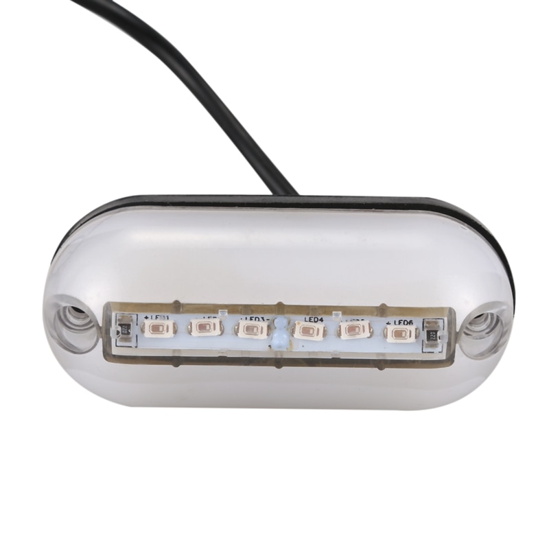 ANCLLO heklicht 6 inch ankerlicht rondom LED vast gemonteerd navigatielicht met roestvrijstalen voet en aluminium buis LED waterdichte bootnavigatielichten