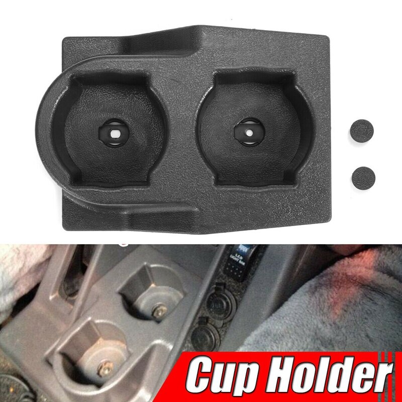 Car Front Center Console Dual Water Cup Holder Insert Black for Nissan GQ Patrol Y60 1988-1997 4WD 4X4