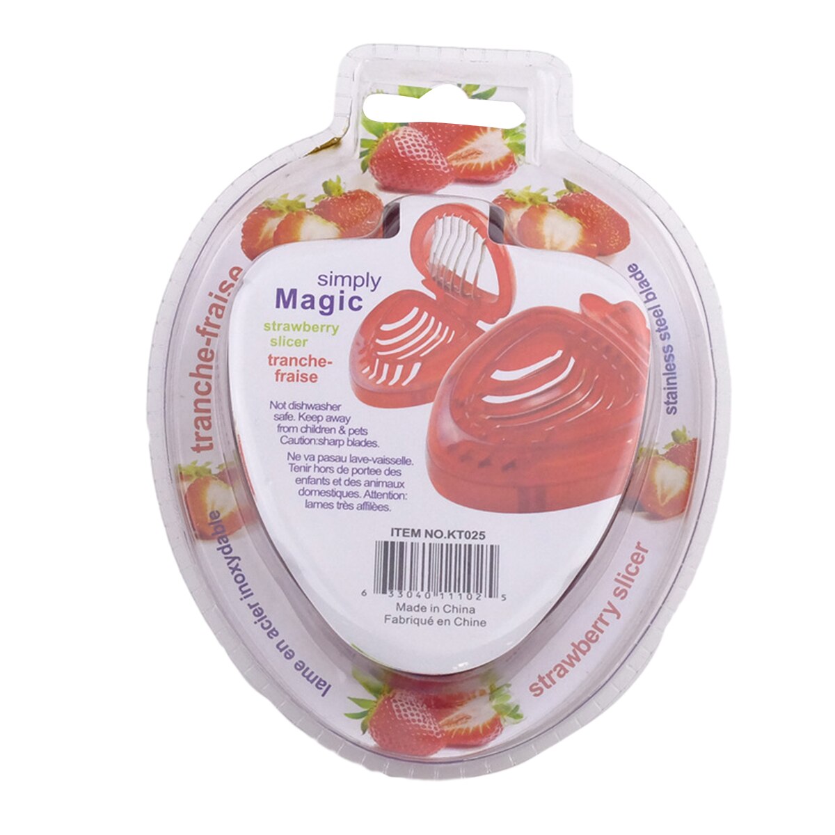 Fruitsnijder is eenvoudig, handig en gemakkelijk te gebruiken en gemakkelijk af te wassen. aardbeien-appelsnijder promotioneel