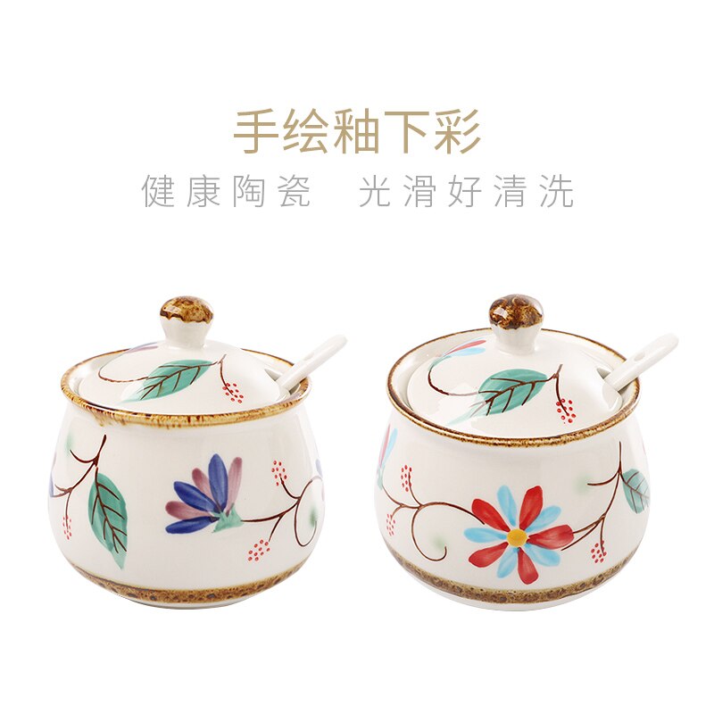 NEWYEARNEW Ceramic Spice Storage Bottles Jars Kitchen Tools Set Combination Packages Home Decoration Wedding