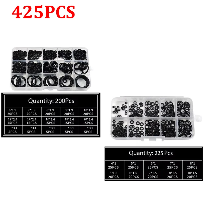 Rubber O Ring Set Gaskets Seal Nitrile Rubber Bands High Pressure O-Rings Repair Kit Sealing Elastic Band O Rubber: Blue